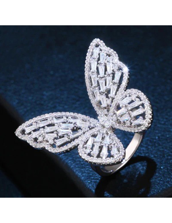 Jewels Galaxy Silver Plated Butterfly inspired Sto...
