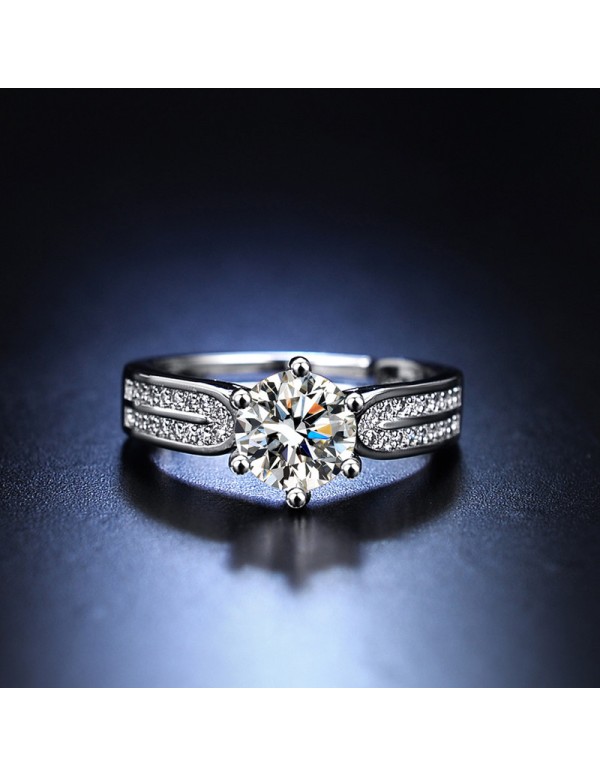 Jewels Galaxy Silver Plated American Diamond Studd...