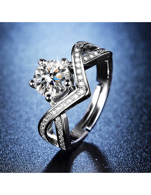 Jewels Galaxy Silver Plated American Diamond Studd...