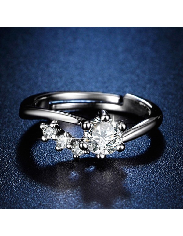 Jewels Galaxy Silver Plated American Diamond Studd...