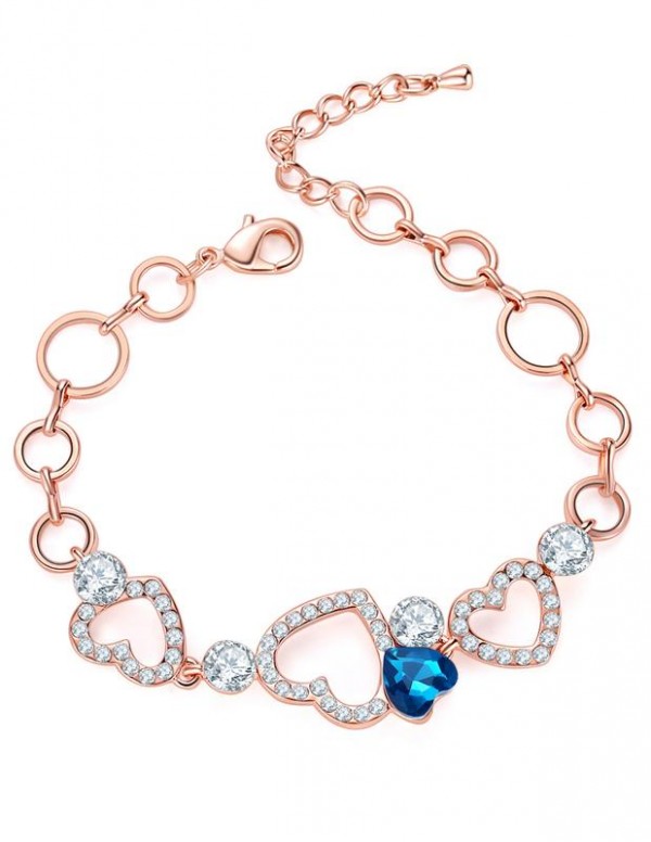 Jewels Galaxy Off-White Brass Rose Gold-Plated Han...