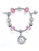 Jewels Galaxy Silver-Toned & Pink Rh...