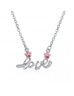 Silver-Toned & Pink Rhodium-Plated H...
