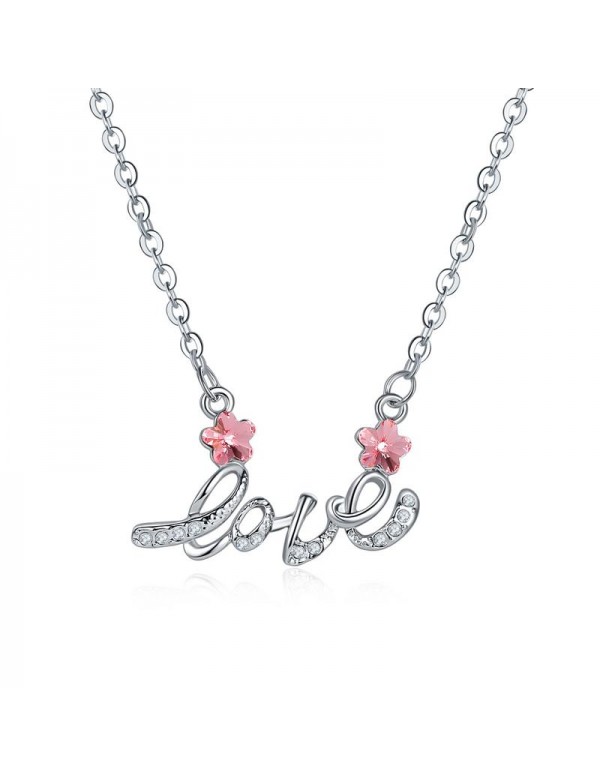 Silver-Toned & Pink Rhodium-Plated Handcrafted...
